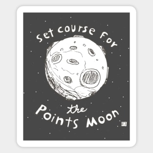 The Points Moon! Sticker